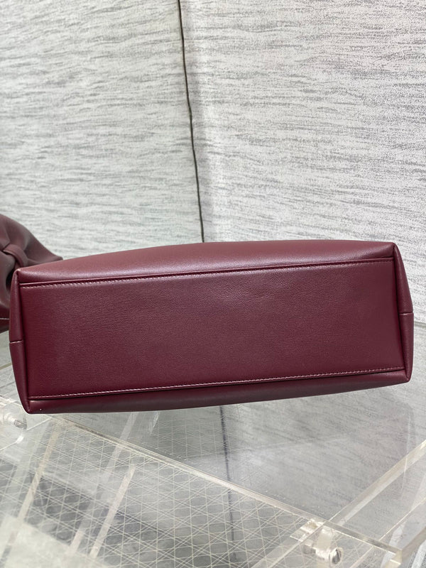 Dior 26 Bow Chain Bag in Burgundy Lambskin