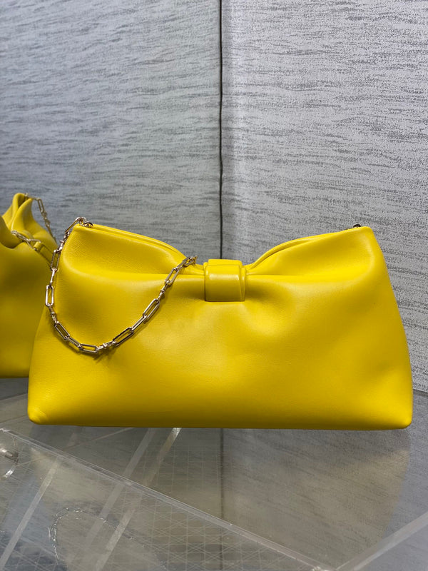 Dior 26 Bow Chain Bag in Yellow Lambskin