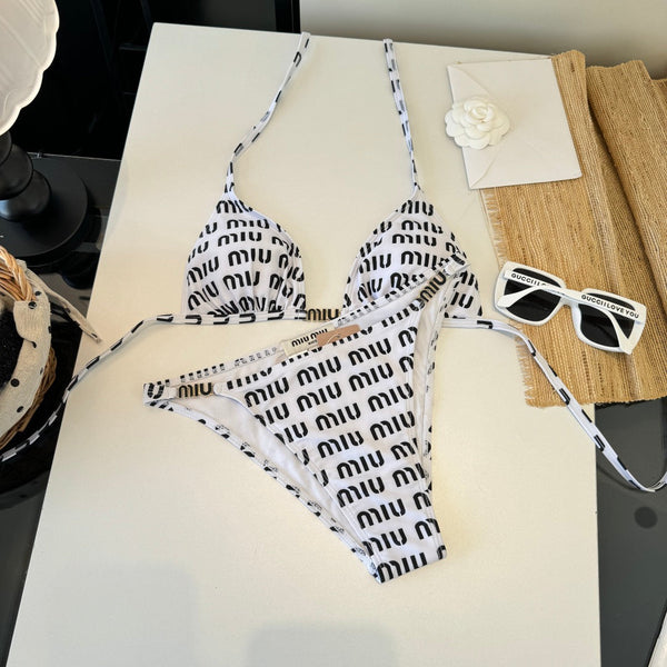 Miumiu Two-piece Bikini Swimsuit White in Cotton polyester 204645