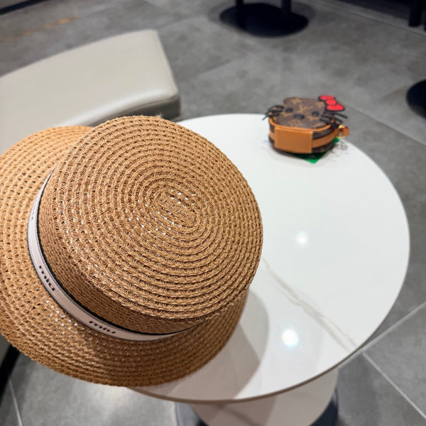 Miumiu Bucket Hat Camel White in Straw 205584