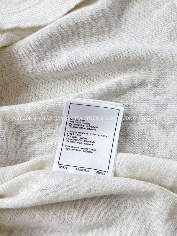CC 26 Knit Camisole White in Linen 196150