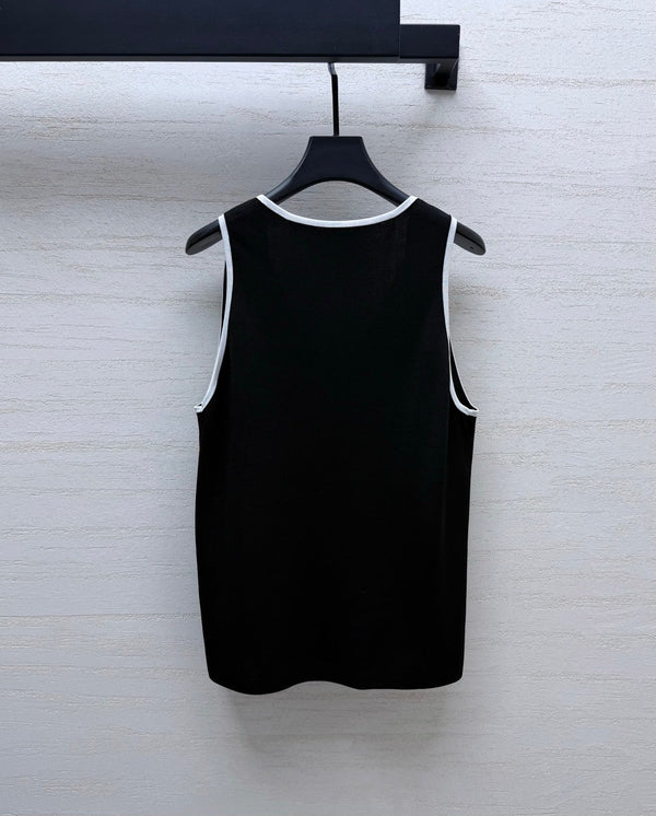 Chanel 26S Vest Black in Silk 204927