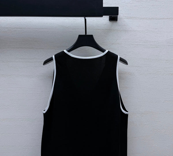 Chanel 26S Vest Black in Silk 204927