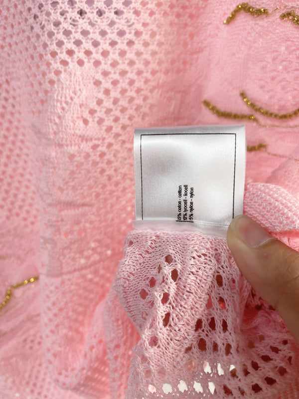 Chanel Short-Sleeve T-Shirt Pink in Cotton 204038