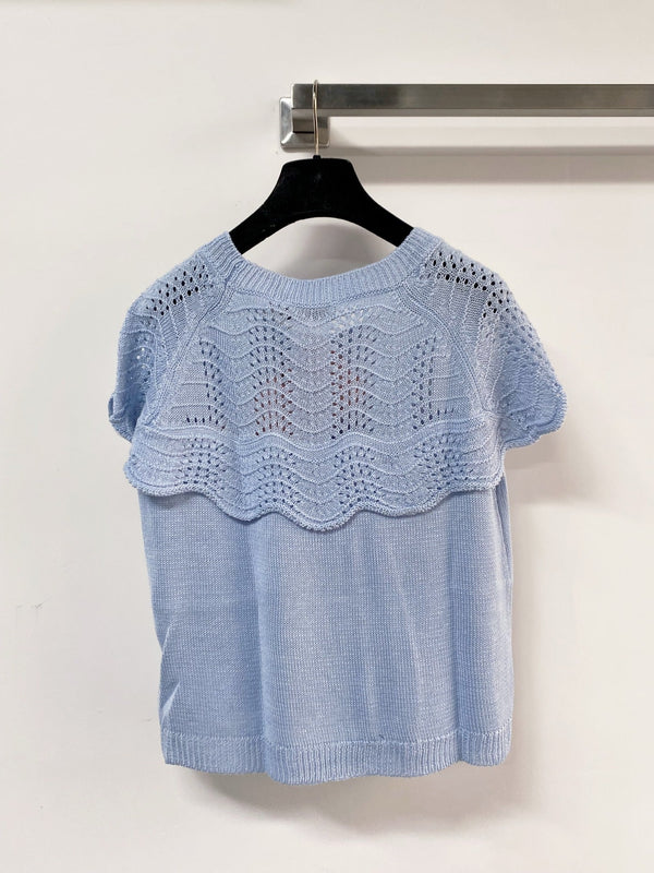Miumiu Vest Blue in Wool 207967
