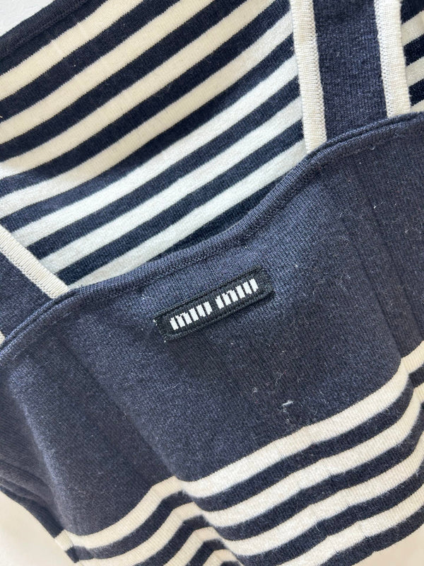Miumiu Tank Top Navy Blue in Wool 205699