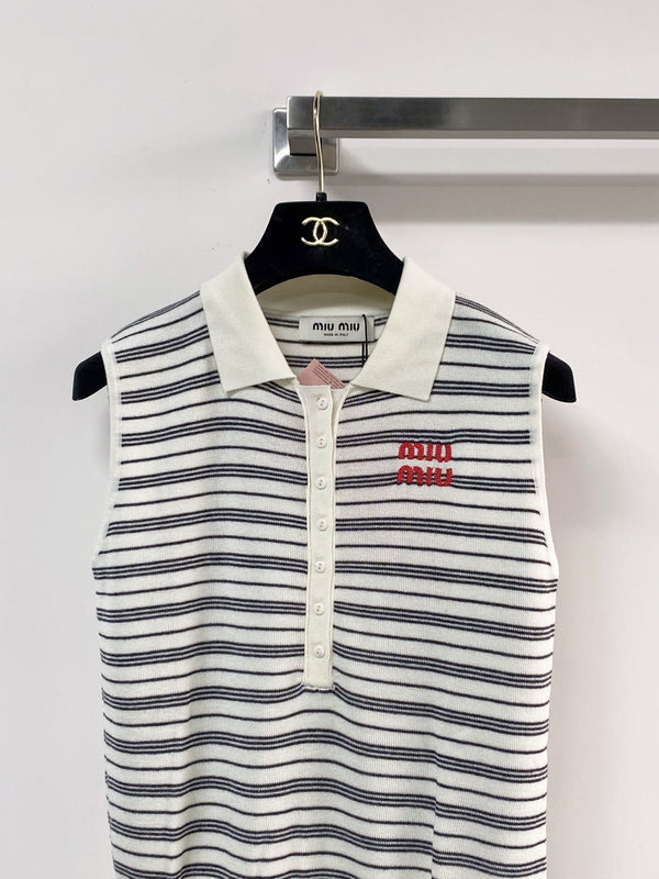 Miumiu Vest White in Wool 204094