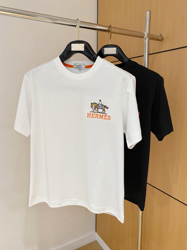 HM Short-Sleeve T-Shirt White in Cotton 215450