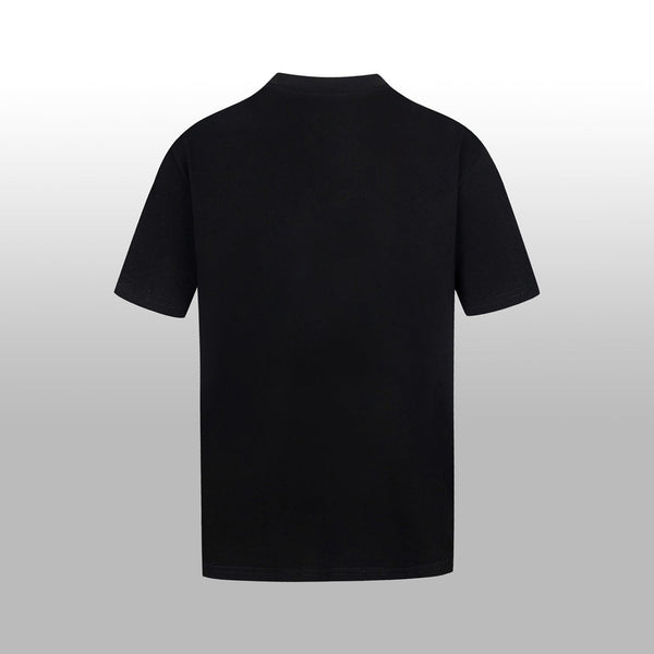 HM Short-Sleeve T-Shirt with Equestrian Theme Print Black in Cotton 215416