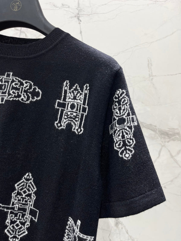 HM Short-sleeve Black in Wool 166868