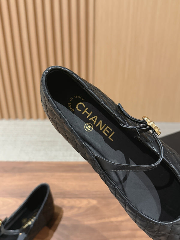 CC 26SS Quilted Mary Jane Black in Calfskin 692537