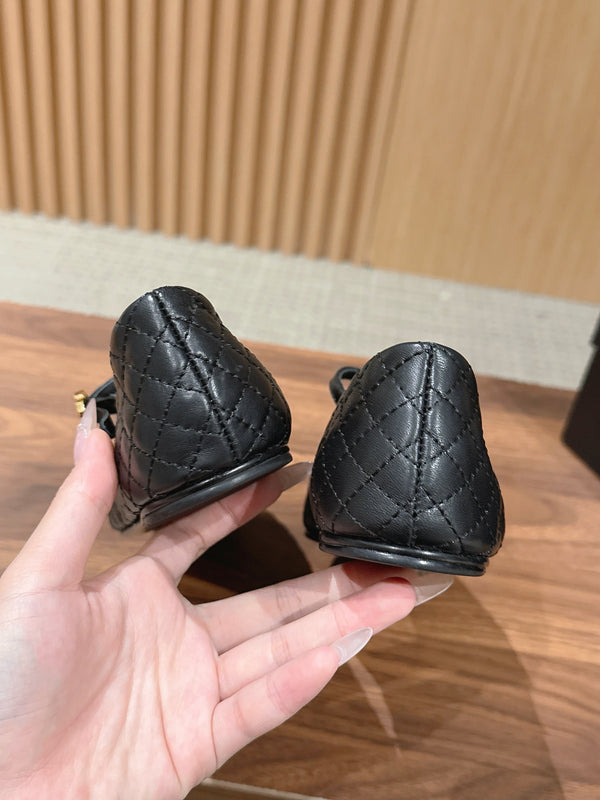 CC 26SS Quilted Mary Jane Black in Calfskin 692537