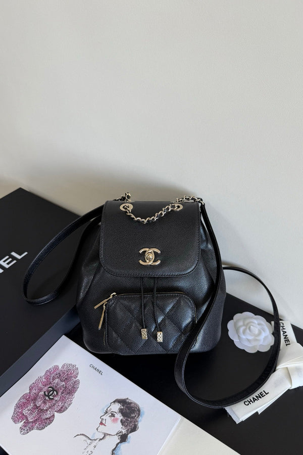 Chanel Affinity Duma Backpack 20cm Black in Cowhide