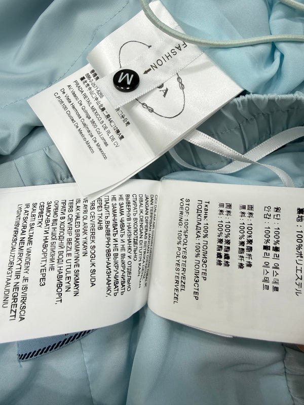 Prada Half-zip Pullover Top and Shorts Light Blue in Polyester 234855