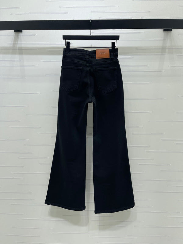 Prada Straight-leg Jeans Black in Cotton 227359