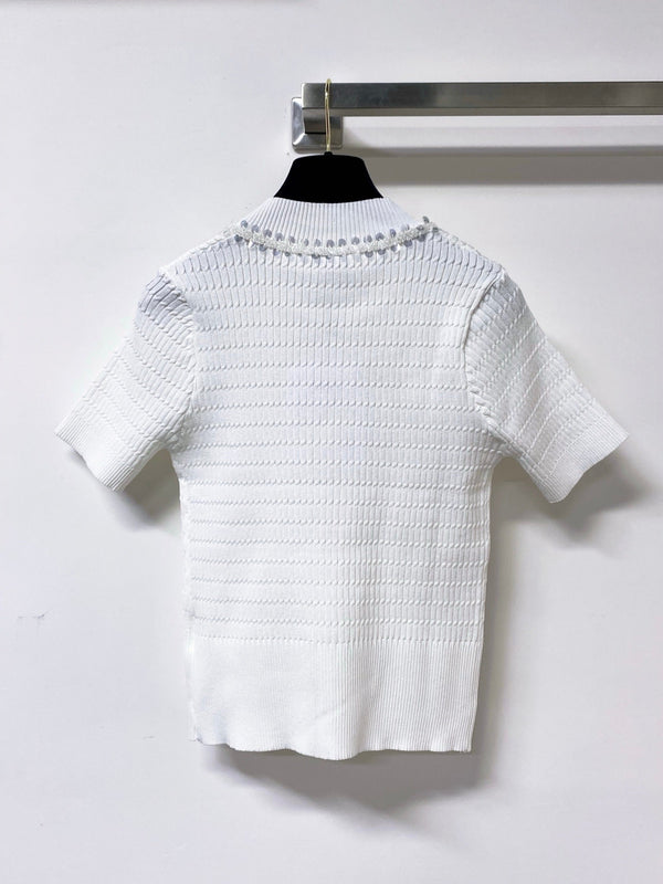 Chanel Short-Sleeve T-Shirt White in Cotton 248257