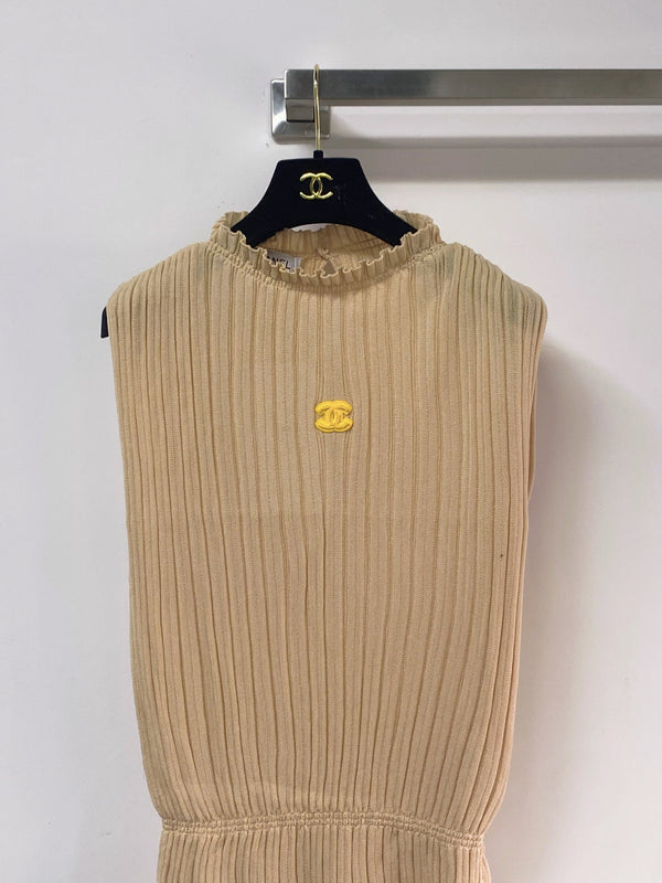 Chanel Vest Nude Beige in Wool 262528