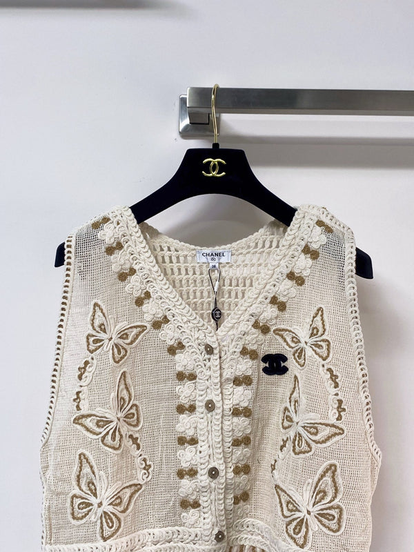 Chanel Vest Cream in Cotton 262462