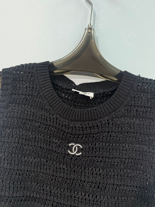 Chanel Vest Black in Nitrile Cotton 282522