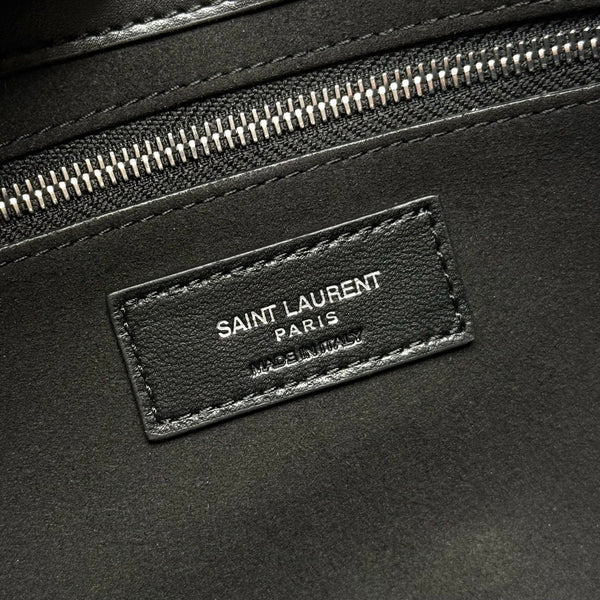 YSL Le 5 À 7 Hobo Bag 25cm Black with Silver hardware in Cowhide 285552