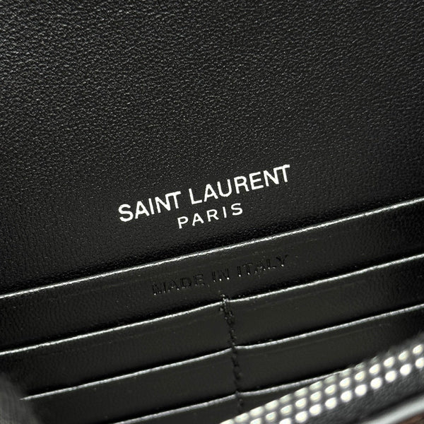 YSL Sunset Bag 19cm Black in Crocodile Pattern 285683
