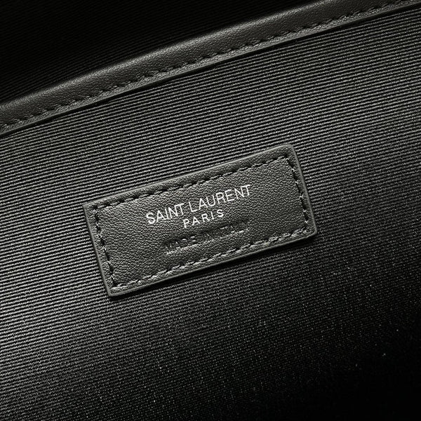 YSL City Backpack 38 Black in Crocodile-patterned Cowhide 285765