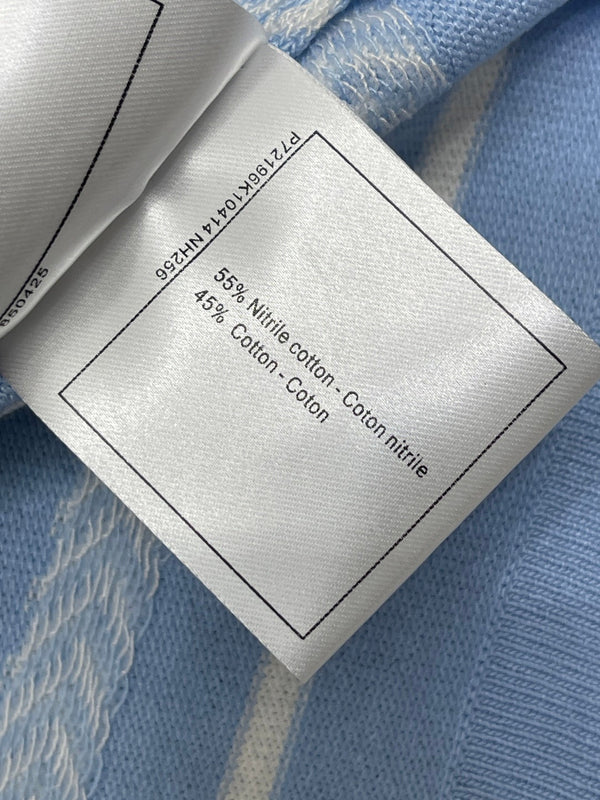 Chanel 26 Short-sleeved Top Blue in Nitrile Cotton 373097