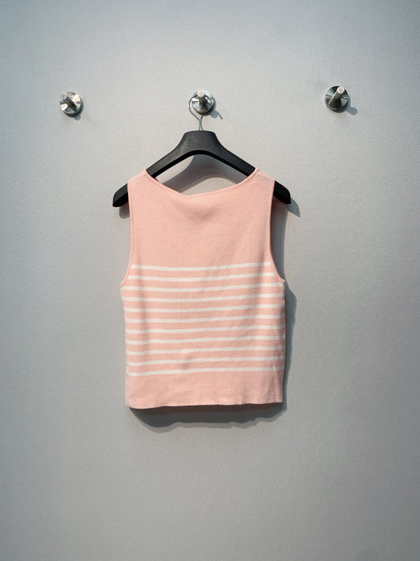CD 26 Dior Striped Knit Vest Pink in Knit 371442