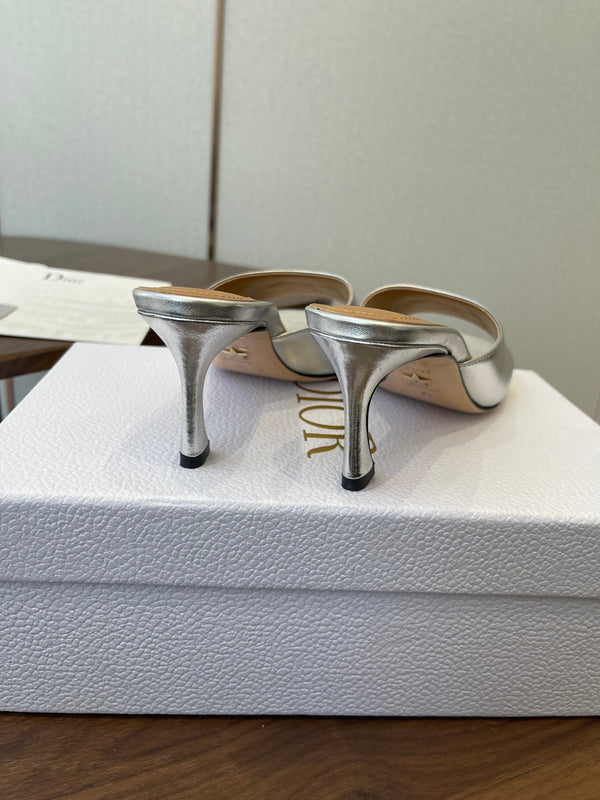 Dior 26 Sandal 70mm Silver in Cowhide 727965