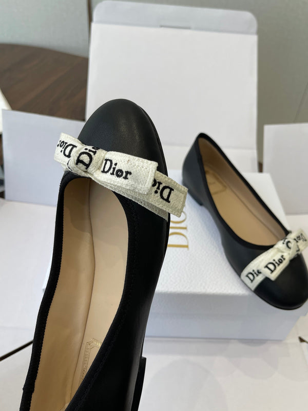 Dior 26 J'Adior Ballet Flat Black in Lambskin 727446