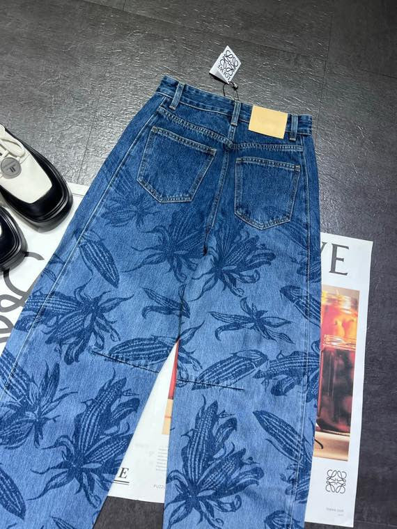 Loewe 26 Tapered Jeans Blue in Cotton 362283