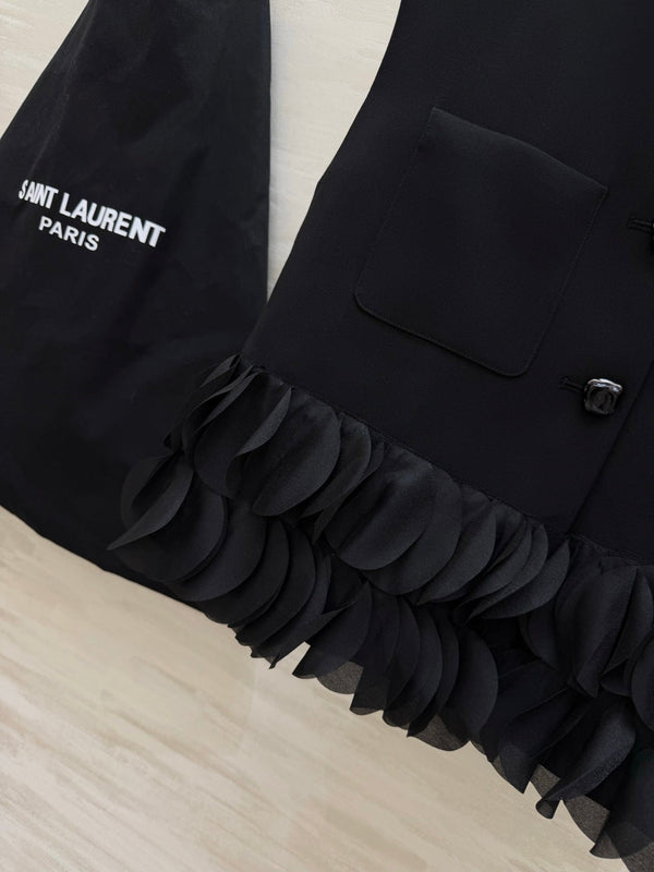 YSL 26 Petal Vest Black in Cotton 377430