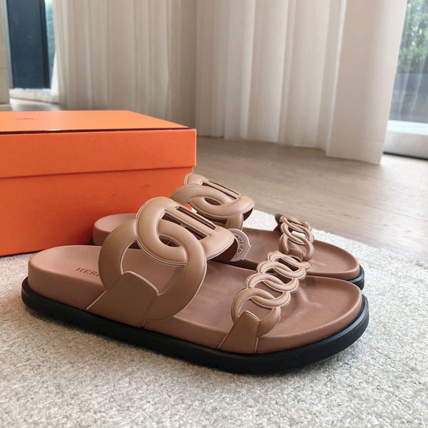 Hermès Extra Sandal Brown in Cowhide 743959