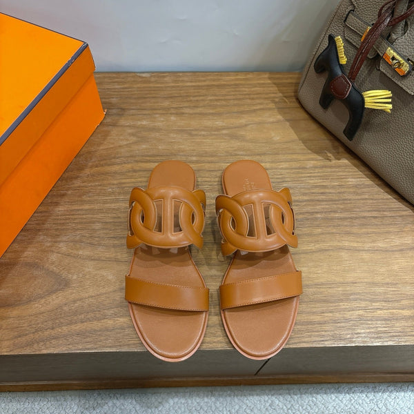 Hermès Sandal Brown in Calfskin 743980