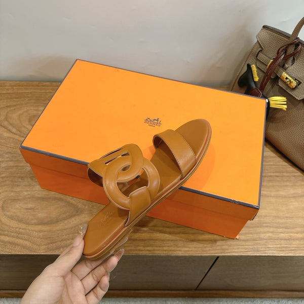 Hermès Sandal Brown in Calfskin 743980