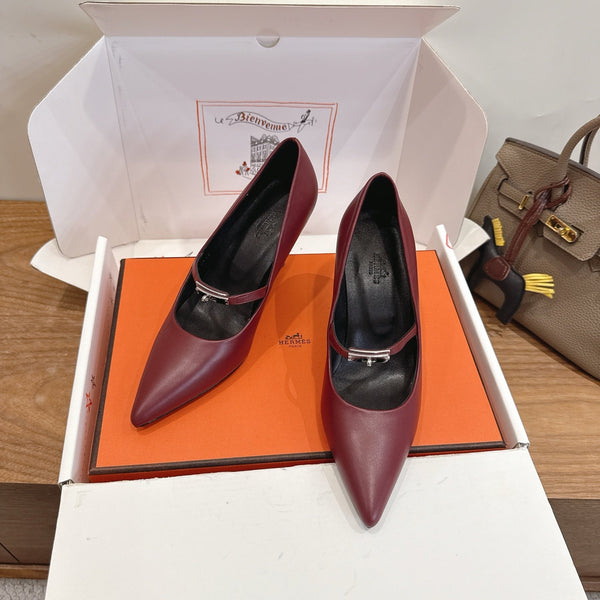 HM 26 Majeste 85 Pump Burgundy in Cowhide 744013