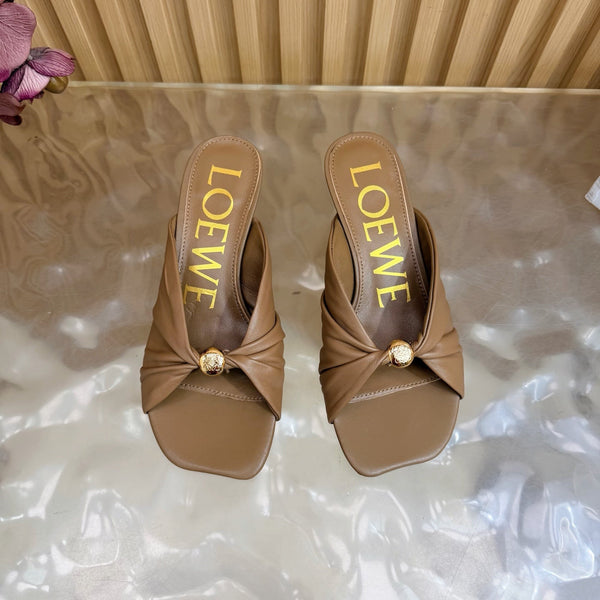 Loew Pebble Soft Sandal 55 Brown in Sheepskin 749416