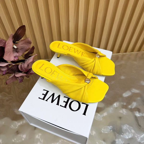 Loew Pebble Soft Sandal 55 Yellow in Sheepskin 749415