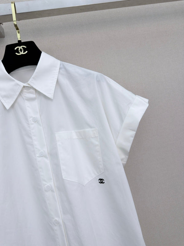 CC Short-sleeved Shirt White in Cotton 379640