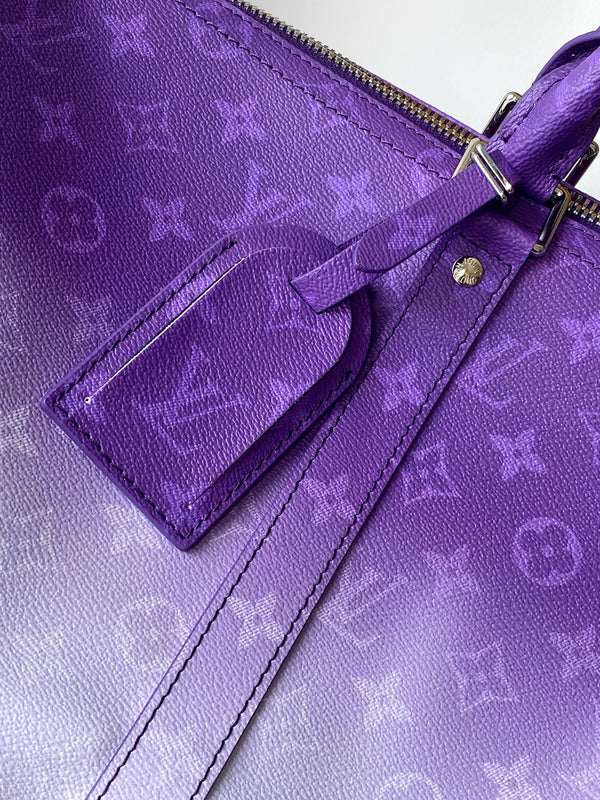 LV Keepall 45 Travel Bag Purple Gradient in Monogram coated Canvas 287223
