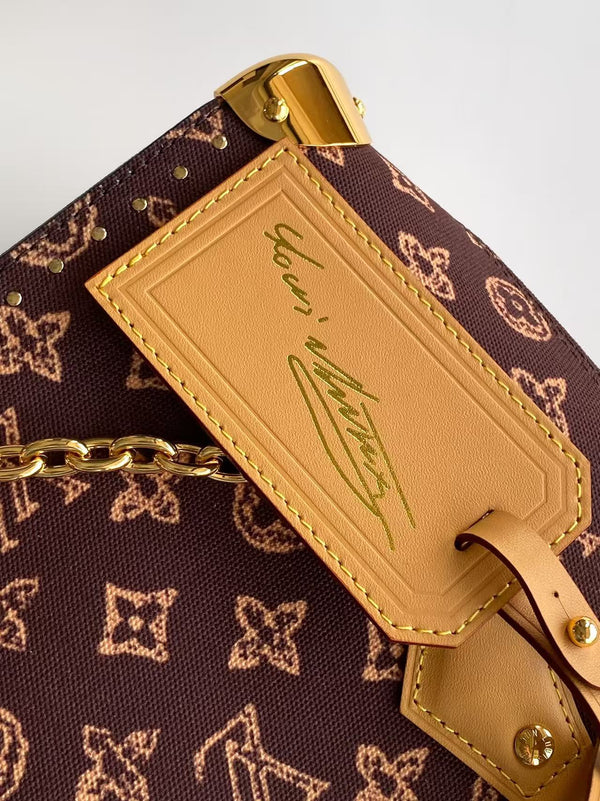 LV Alma Trunk BB Bag 22cm Brown in Denim combined with Cowhide 287208