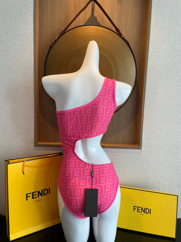 FF One-Piece Swimsuit Pink Polyamide 180526