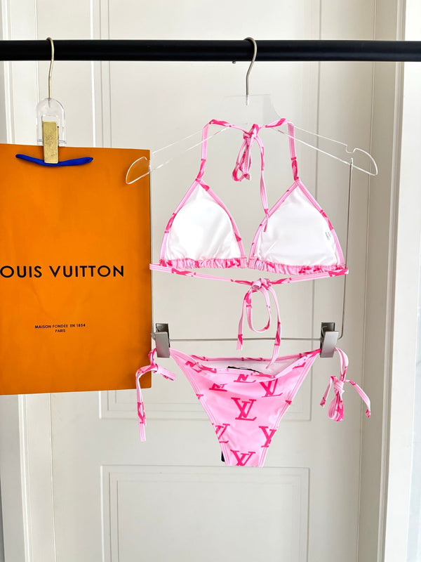 LV Monogram Print Bikini Pink in Polyamide 178589