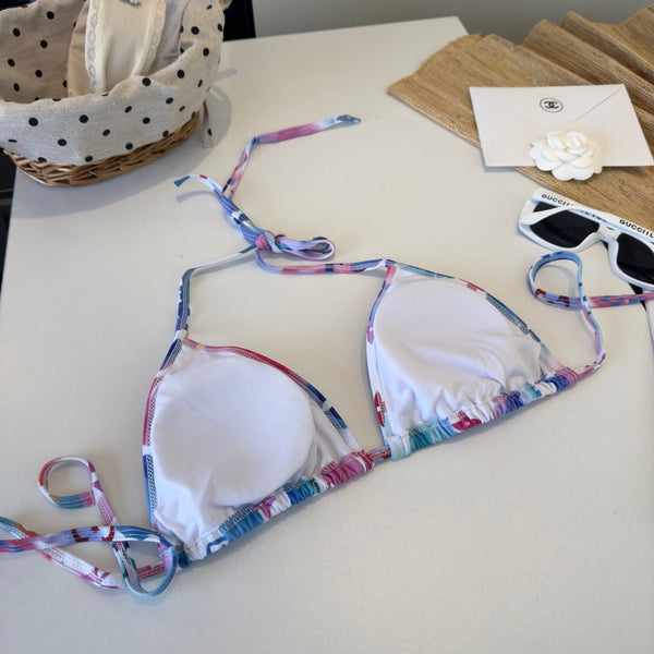 LV Patterned Bikini Blue Pink in Polyamide 206245
