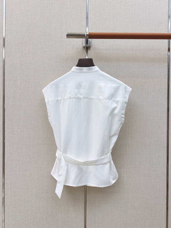 CD 26 Accordion Pleated Lace-Trimmed White in Cotton 387173
