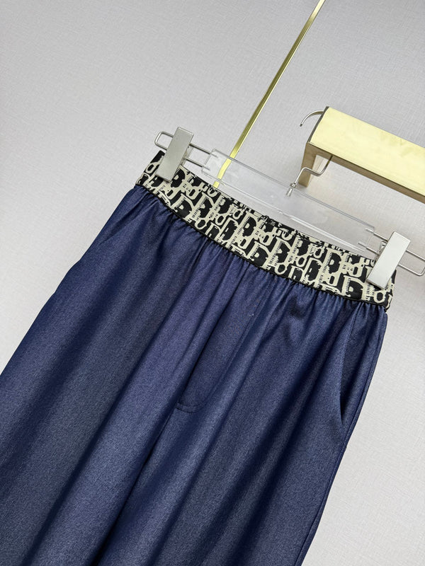 CD 26 Wide-Leg Jeans Navy Blue in Lyocell 389456