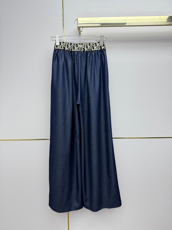 CD 26 Wide-Leg Jeans Navy Blue in Lyocell 389456