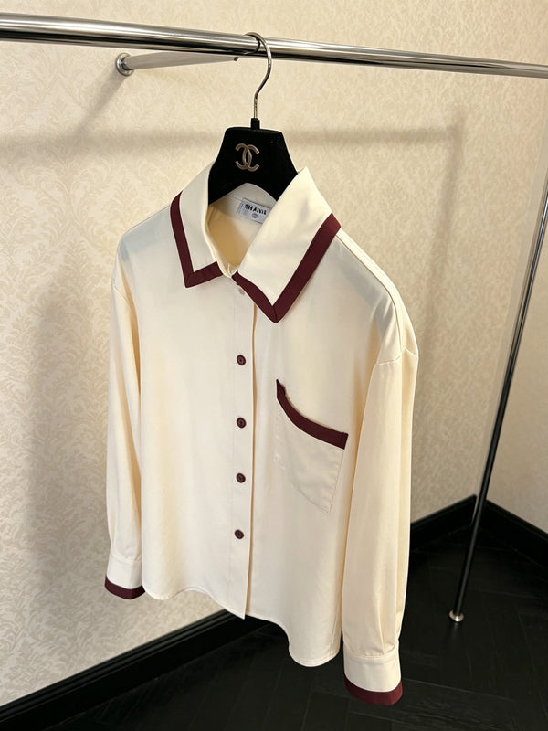 CC 2026 Long-Sleeved Shirt Light Yellow Soie Silk 300784