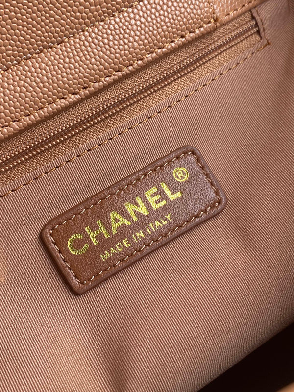 CC Tote Bag 39cm Brown Caviar Cowhide