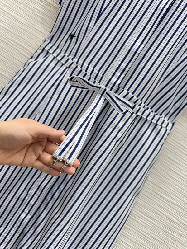 CD 2026 Dress Navy Blue mix White Polyester 392132